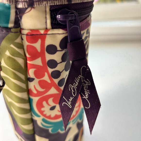 Vera Bradley multi color floral insulated zipper bottle holder travel bag - Picture 5 of 7